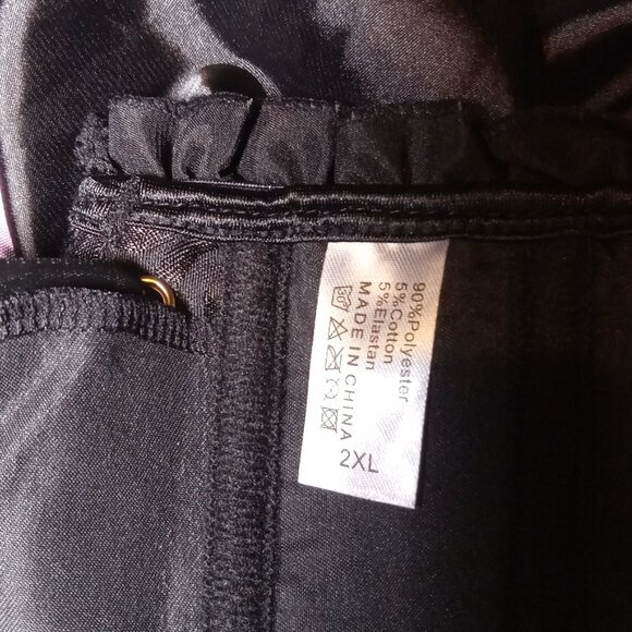 Black Corset with Ruffle Off the Shoulder Sleeve - Picture 9 of 9